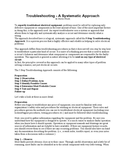 Image result for Systems Approach to Troubleshooting