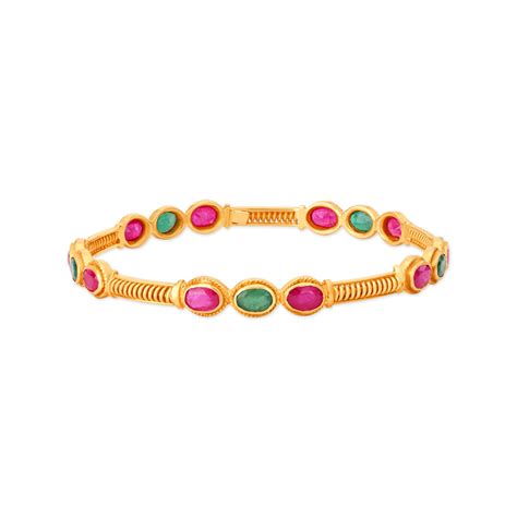 Opulent Emerald and Ruby Bangle
