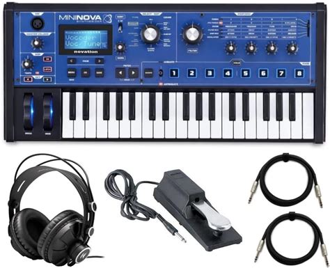 Buy Novation MiniNova Synthesizer Bundle with Headphones, Sustain Pedal ...