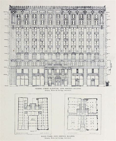 John Hancock Building Elevation and Plans