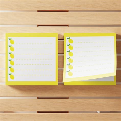 4 pièces de bloc-notes adhésifs de 3x3 pouces thème citron, 50 feuilles ...