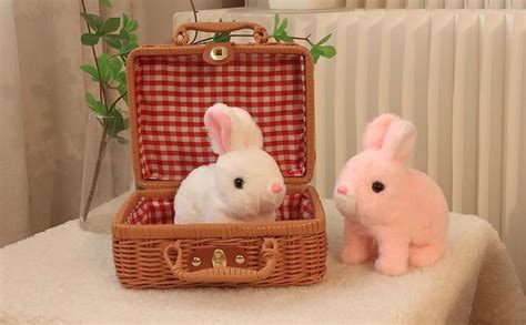 DOZERA Realistic Walking, Talking Rabbit Toy, Stuffed Animal ...