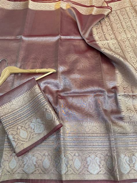 Buy Copper Tissue Sarees | Best Sari Online at UT Sarees – Unique ...