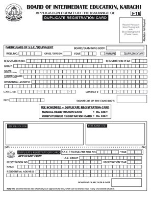 Fillable Online Duplicate Registration Card Form Final1.cdr Fax Email ...