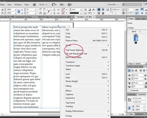 Image result for InDesign Content Page Text Box