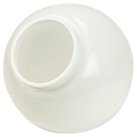 American Made Plastics 8 in. White Acrylic Globe - 4 in. Neck Exterior ...