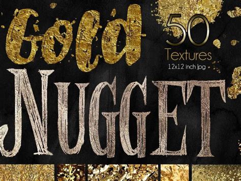 50 Shiny Gold Nugget Textures & Backgrounds