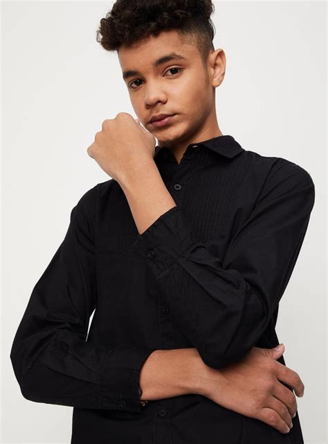 Buy Boys Solid Stitch Detail Casual Shirt Online at just Rs. 649.0 ...