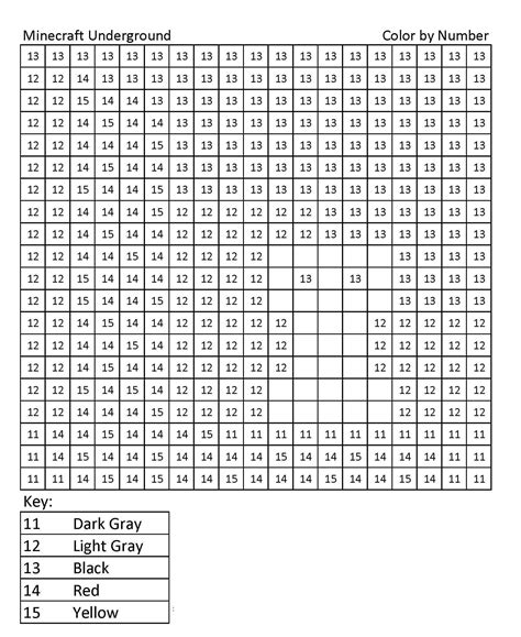 Minecraft Coloring By Number coloring pages - ColoringLib