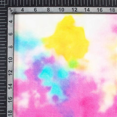 Multi-Color Tye And Dye Pattern Digital Print Viscose Gaji Silk Fabric ...