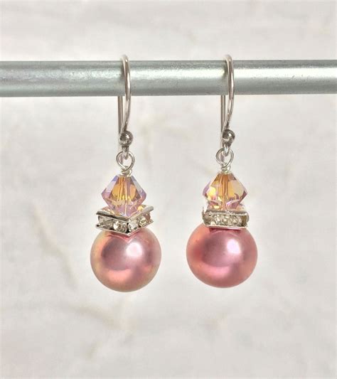 Pink Pearl Earrings - Sacheverell Pei