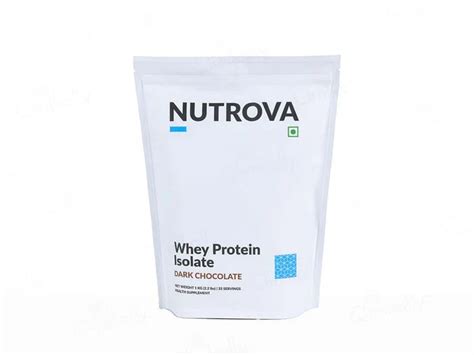Nutrova Whey Protein Isolate - Dark Chocolate Flavour ( 1 Kg (2.2 lbs ...