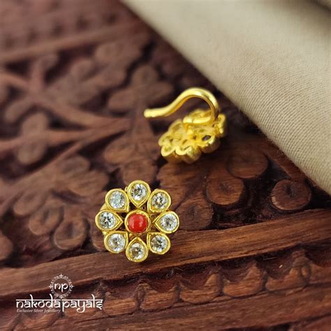 Coral Flower Nosepin (NP0541) – Nakoda Payals