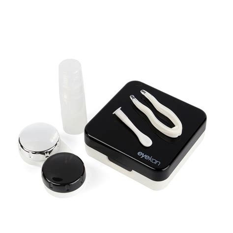 INOVERA (LABEL) Eyekan Travel Contact Lens Case Box with Mirror (Black ...