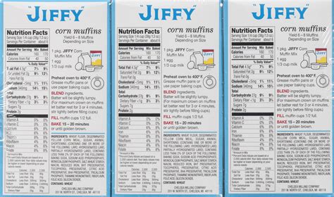 Jiffy Nutrition Facts at Martha Ehrlich blog