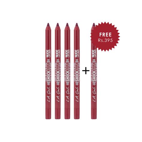 L.A. Girl Shockwave Nude Lip Liner-Karma 4Pc Set + 1 Full Size Product ...