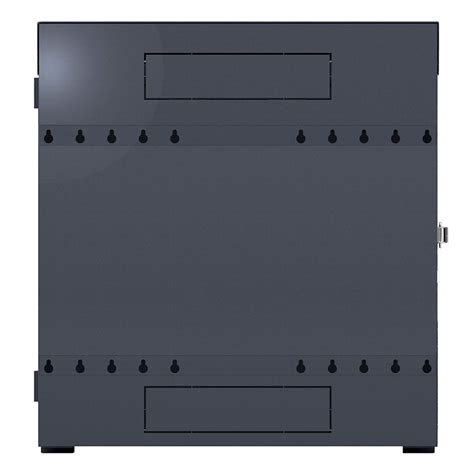 NavePoint6U Vertical Wall Mount Enclosure, Cold-Rolled Steel, Black ...