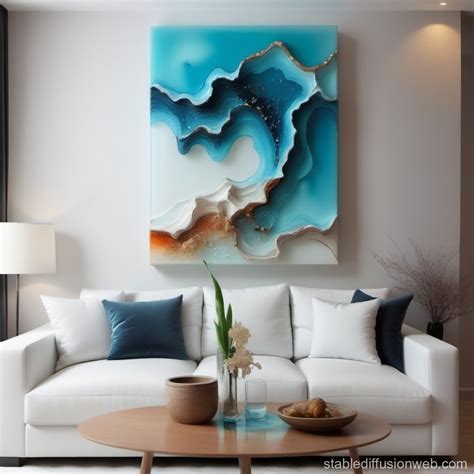 Epoxy Resin Three-Dimensional Art for Modern Decor | Stable Diffusion ...