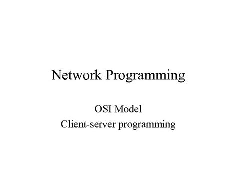 Client/Server Programming in Computer Network 的图像结果