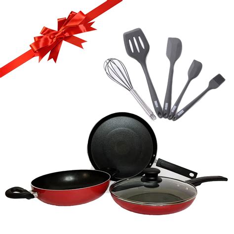 Buy USHA SHRIRAM 3 Piece Non-Stick Cookware & Spatula Set | Marriage ...