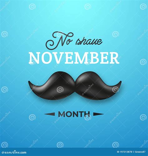 Vector Design with Shiny Black Mustache for No Shave November Month ...