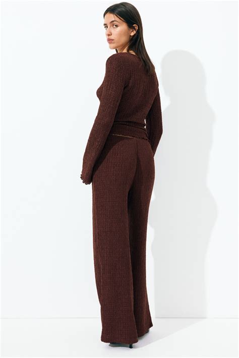 Jersey trousers - Dark brown - Ladies | H&M IN