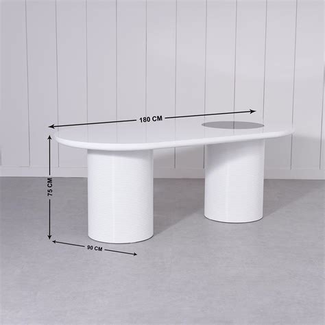 Buy Charlie 6-Seater Dining Table - White from Home Centre at just INR ...
