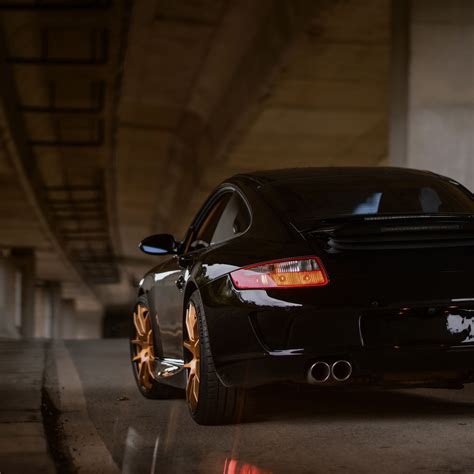 Download wallpaper 3415x3415 porsche 997 carrera, porsche, car, black ...