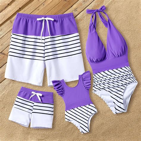 PatPat Boys Swim Trunks Family Matching Swimwear Toddler Swim Shorts ...