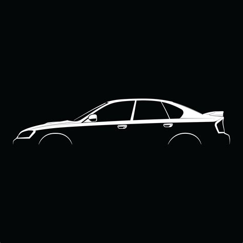 Subaru Legacy GT (BL) Silhouette Vector File - Etsy