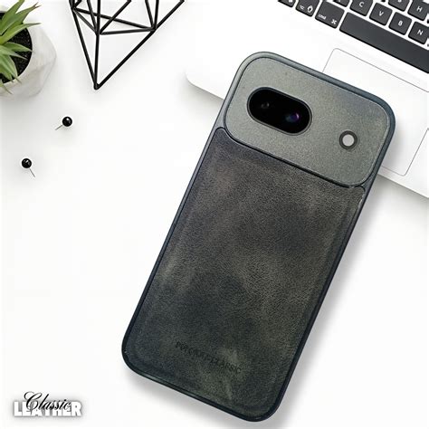 Black Classic Leather Case for Google Pixel 8A – The Hatke