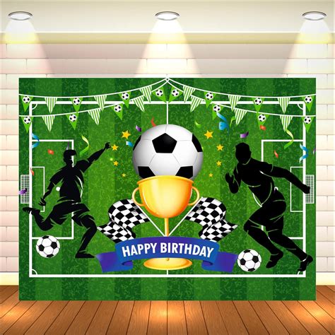 Party Baazaar Soccer Theme Backdrop | Soccer Birthday Backdrop for ...
