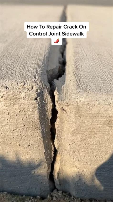 How to repair crack on control joint sidewalk – Artofit