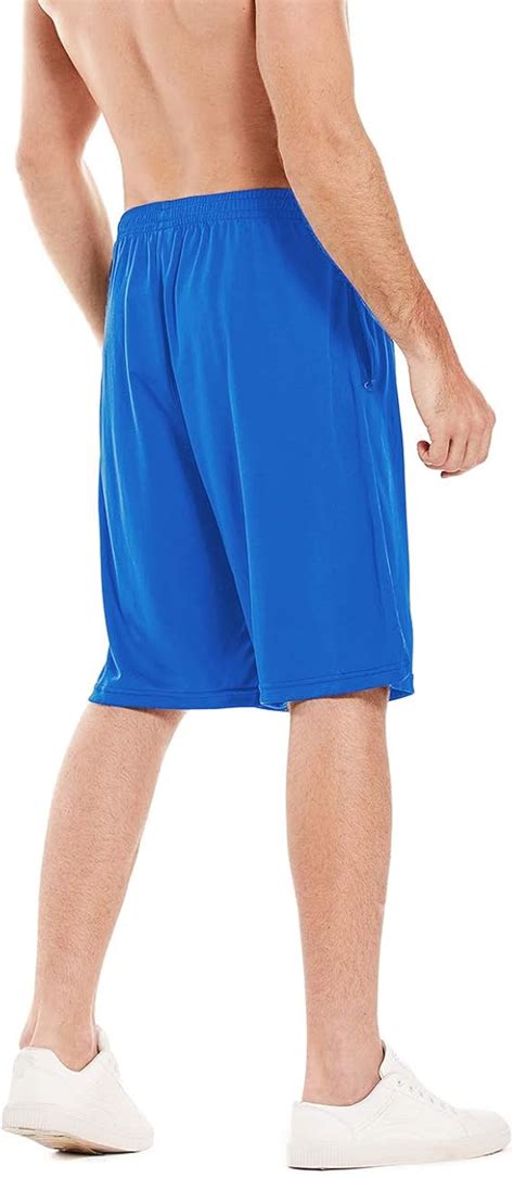 Buy LEAO Men's Basketball Shorts with Zipper Pockets Quick Dry Loose ...