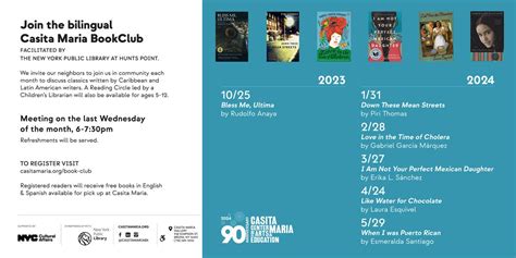 Casita Maria Book Club / Club del Libro (January 31 / 31 enero), Casita ...
