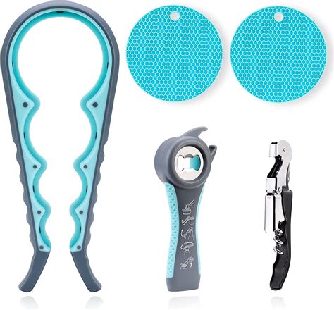 Jar Opener Gripper for Seniors with Arthritis: Rubber Bottle Opener for ...