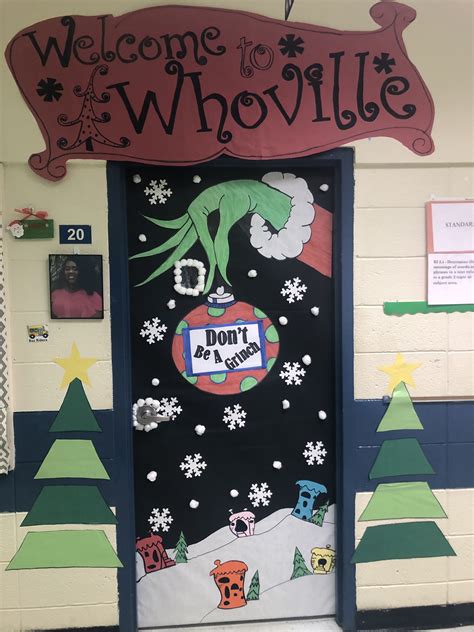 Cartoon Grinch Door Decorating Ideas