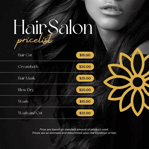 15+ Effective Hair Salon Price List Ideas and Tips | Noona Blog