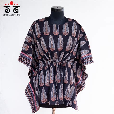 Hand=embroidered Kaftan Top