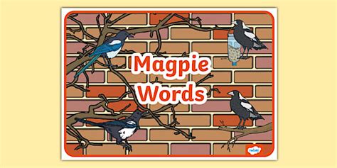 Magpie Words Display Poster - Magpie Words Display Banner