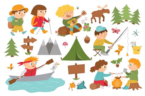 Summer Camp Activities Clipart