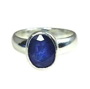 Buy The Gallery Of Gemstones Earth Mine 6.50 Carat Blue Sapphire Silver ...