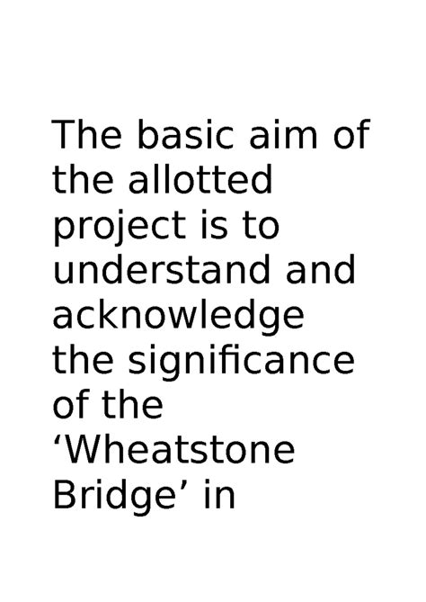 Physics project - best - The basic aim of the allotted project is to ...