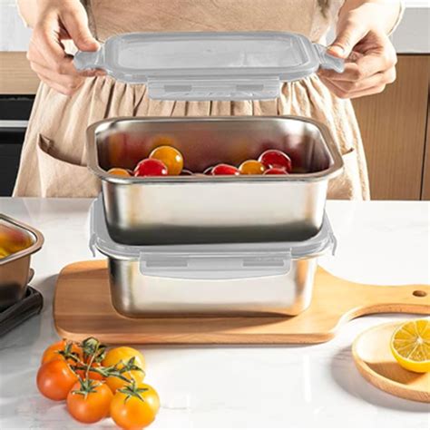 Buy The Better Home 304 Ss Microwave Safe Steel Container Set (2Pcs- 1 ...