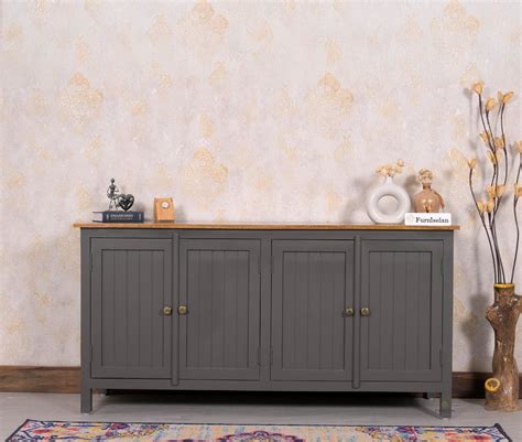 Buy Online Spain Solid Mango Wood Sideboard Cabinet- 4 Doors