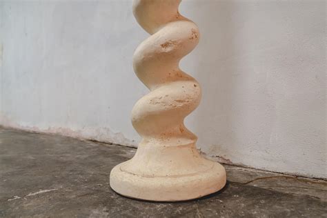 Stately and Sculptural Michael Taylor Spiral Form Solid Plaster Vintage ...