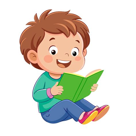 Young Boy Reading Book Clipart | Free Png, Svg, Vector