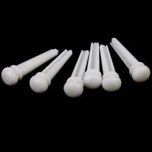 6pcs White Cattle Bone Endpin Bridge End Pin for Acoustic Guitar Great ...