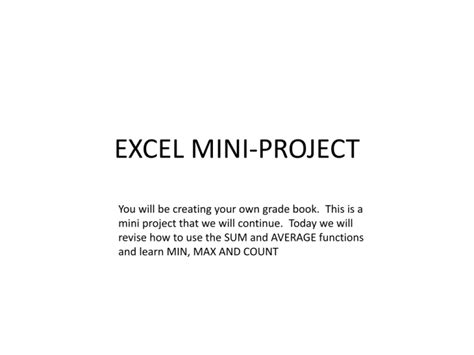 Image result for Mini Project Using Excel