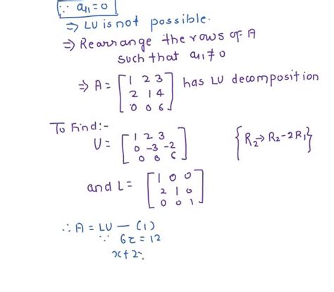 Image result for LU Decomposition Matrix Using Permutation